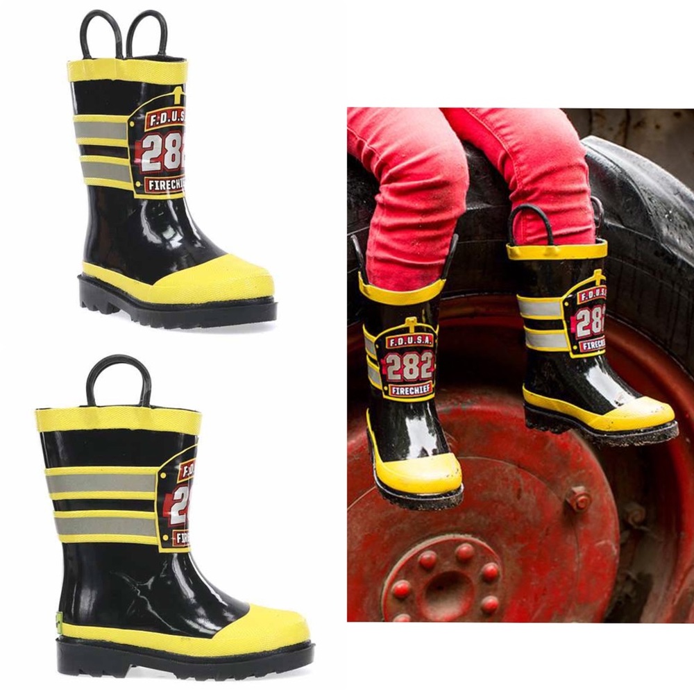 Western Chief KIDS F.D.U.S.A. RAIN BOOTS - BLACK